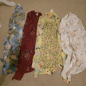 Fig and Flower Women's Blouses - Multicolor Set